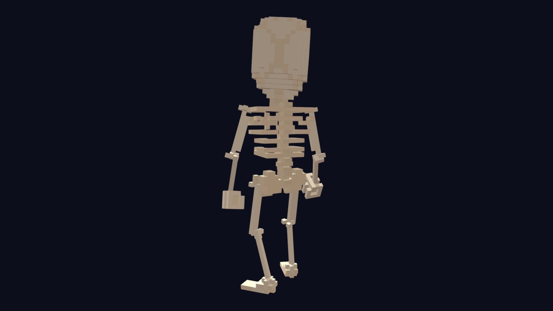 3D model Sceleton Character - 3D Voxel Model VR / AR / low-poly | CGTrader
