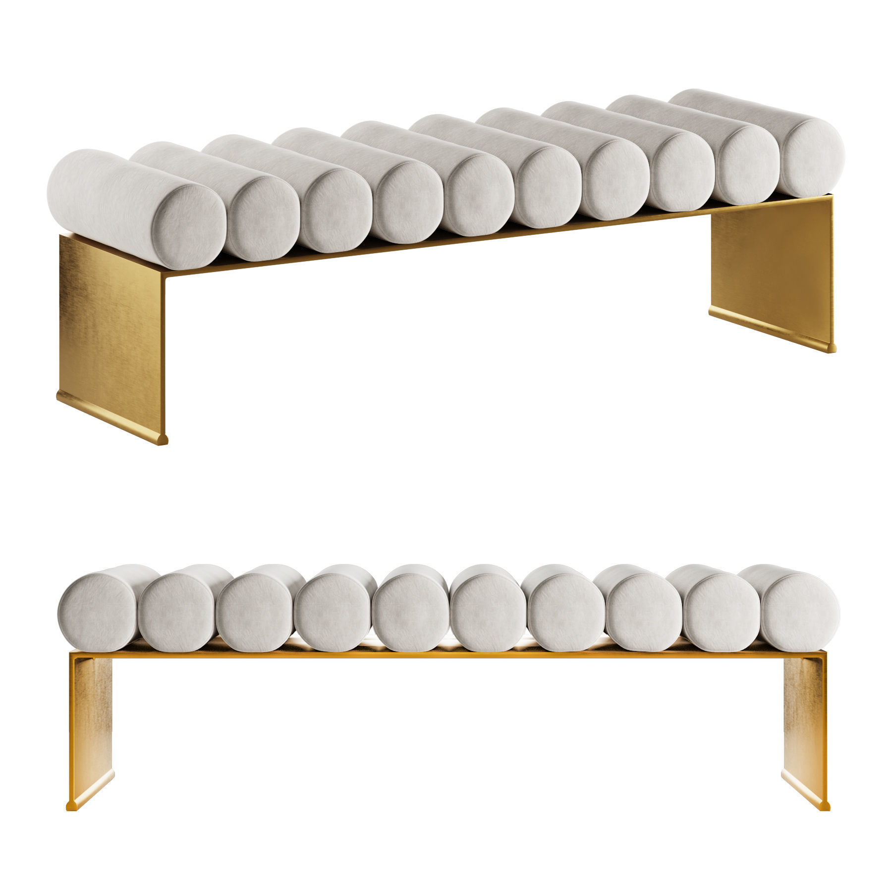 Baker Runway Bench 3D model CGTrader