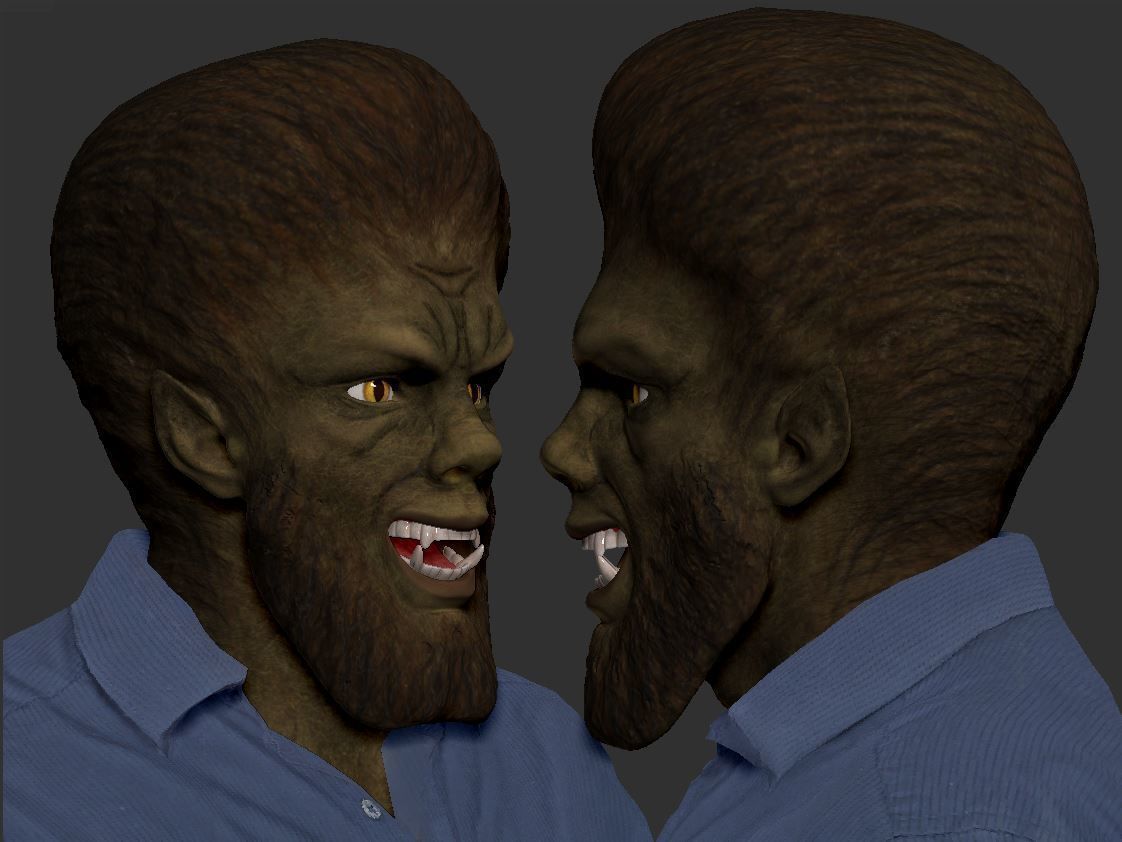 3D model Wolfman VR / AR / lowpoly CGTrader