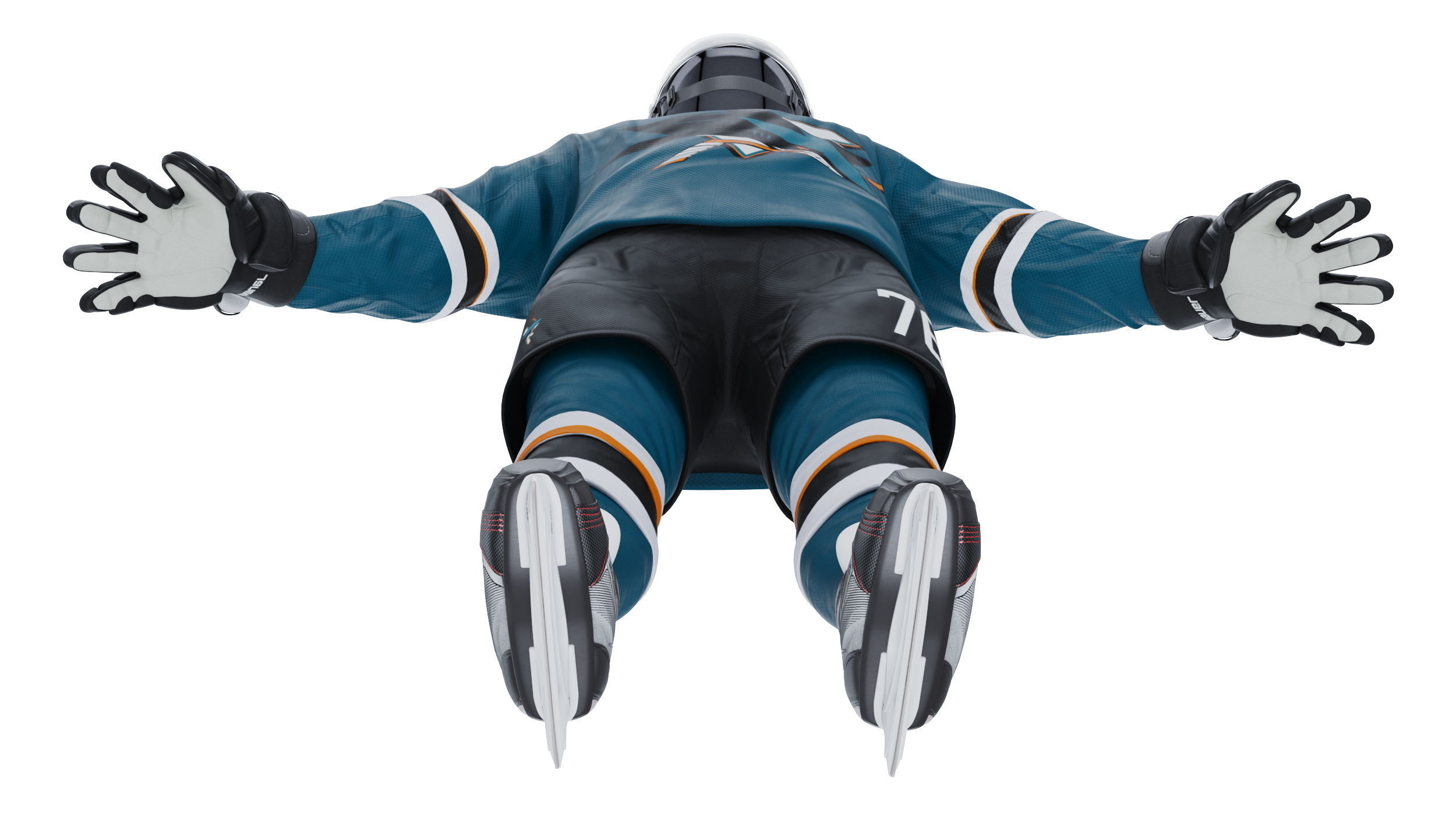 Hockey Uniform San Jose Sharks 3D model CGTrader