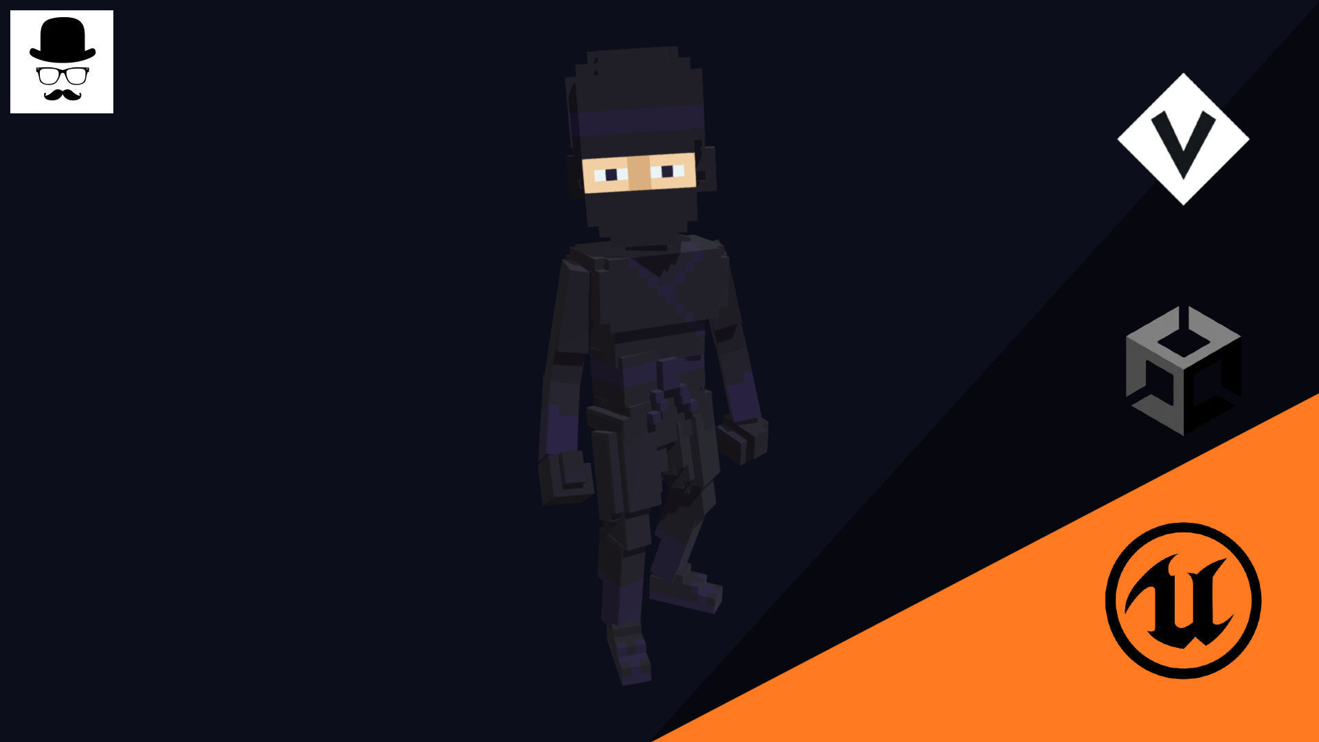 Ninja Character - 3D Voxel Model free VR / AR / low-poly 3D model ...