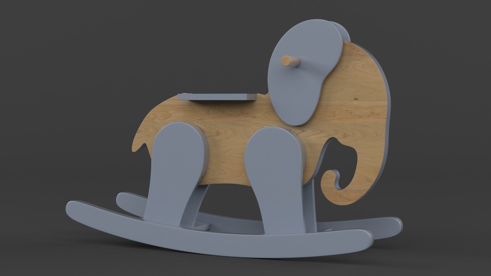 Wooden Elephant Rocking Chair 3D model | CGTrader