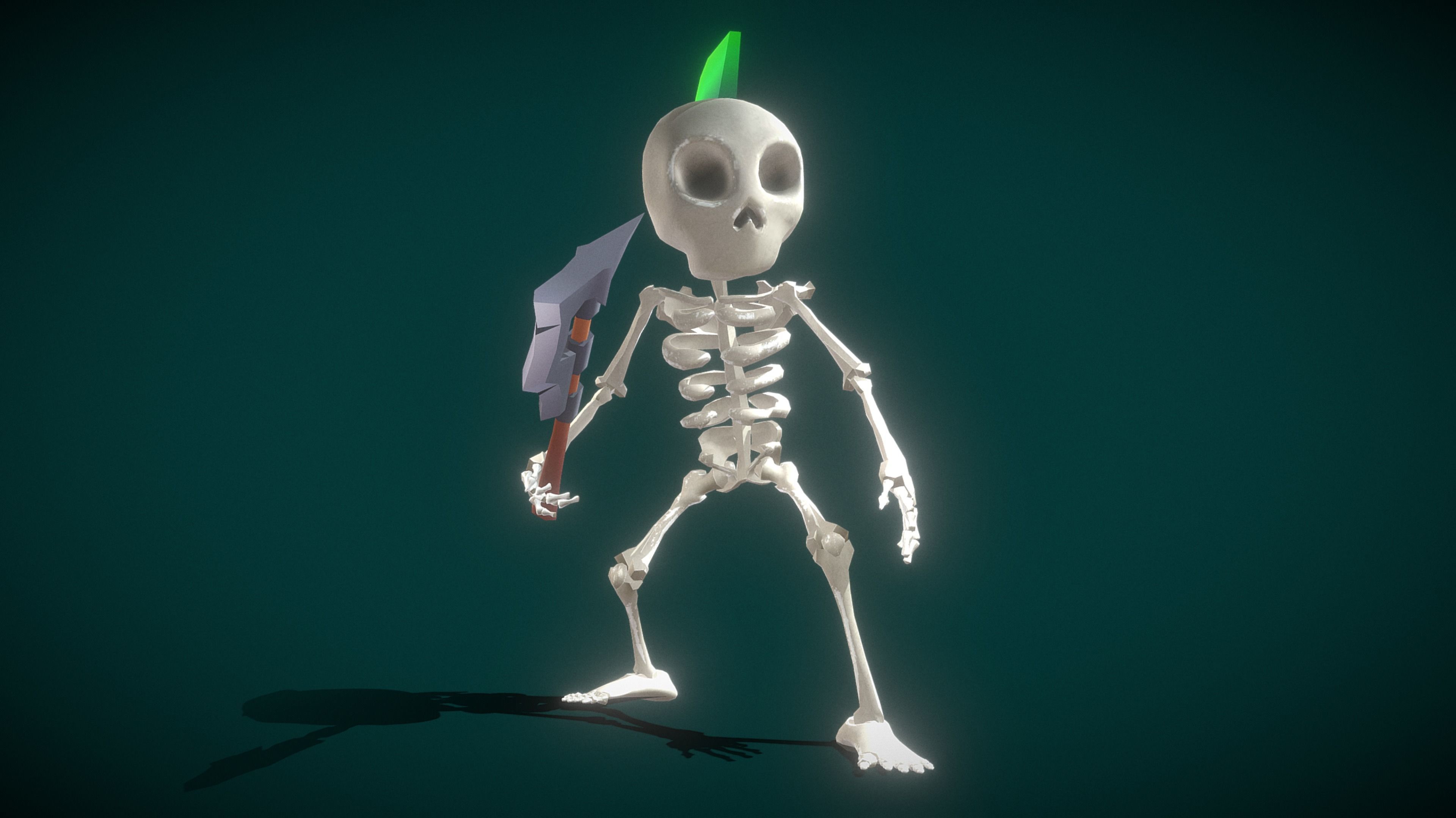 Skeleton Soldier Rig 3D model Skeleton Soldier VR / AR / low-poly rigged animated | CGTrader