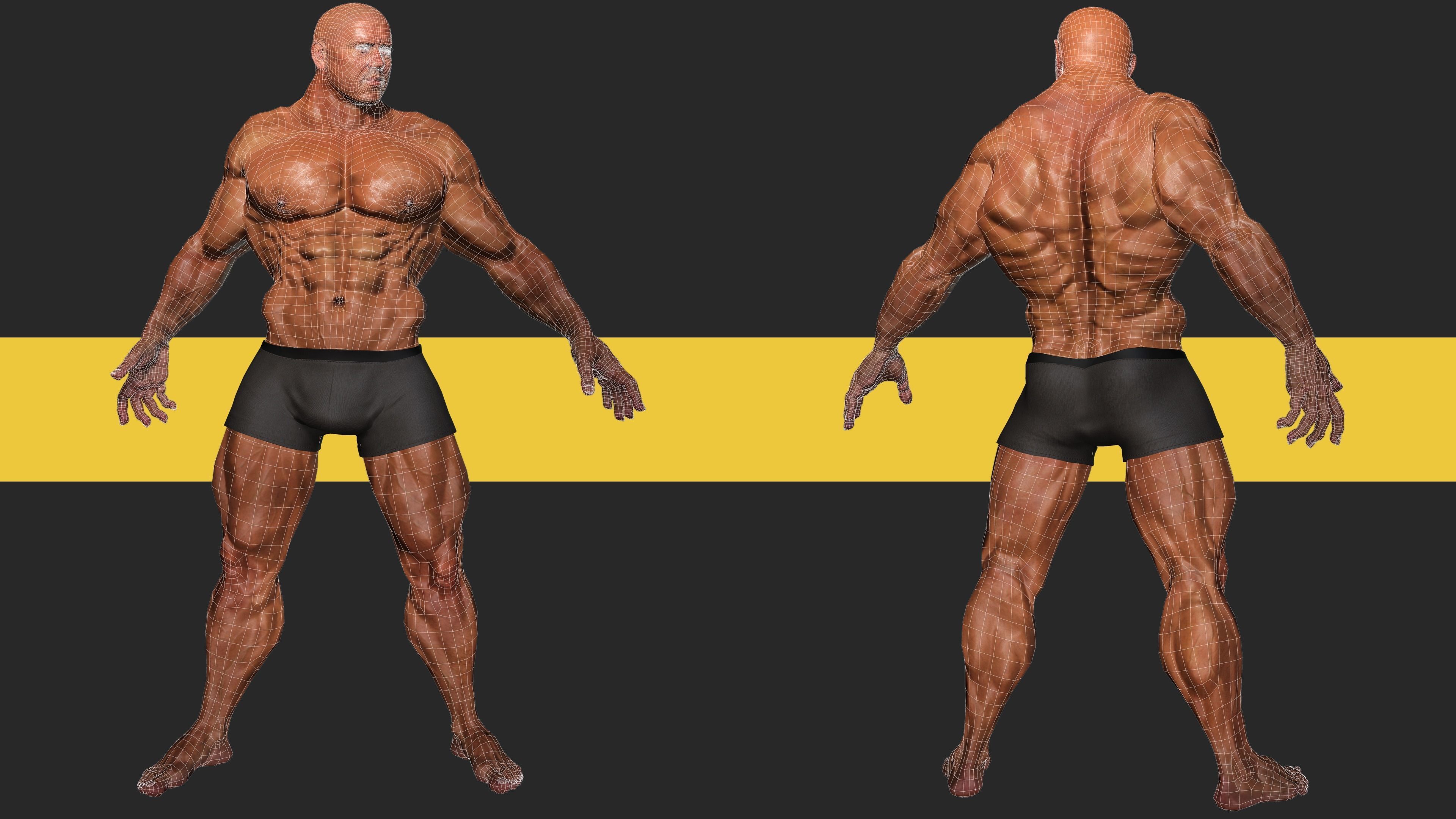 3D model Realistic Male Bodybuilder 3D HQ VR / AR / low-poly | CGTrader