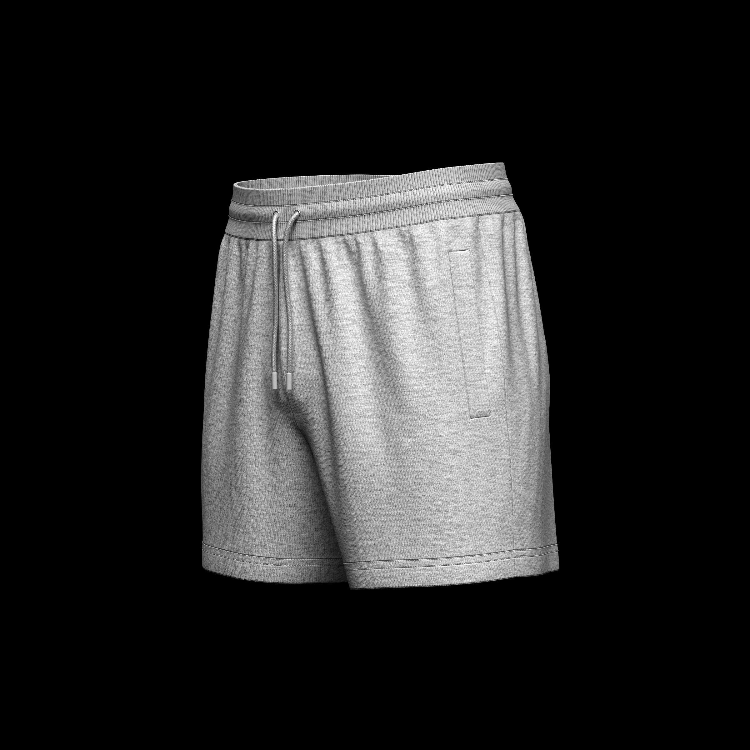 Knit Ribbed Shorts 3D model CGTrader