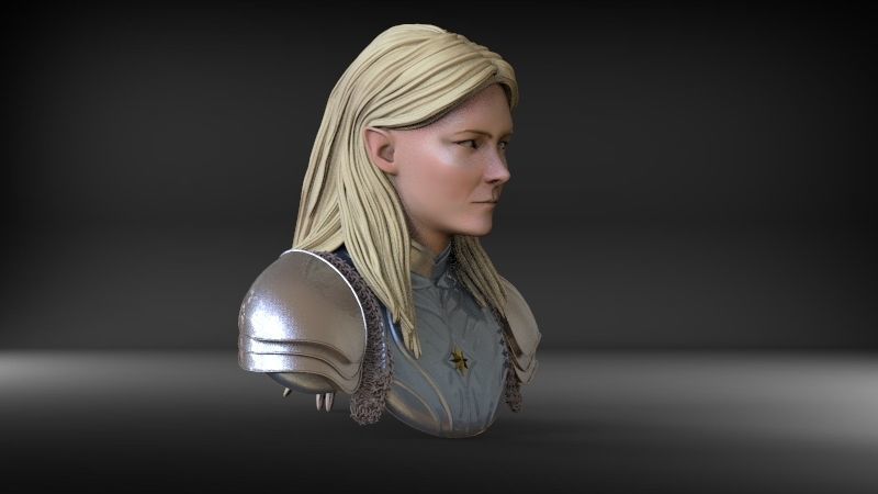 Galadriel Bust Ring of Power ready for 3d Print 3D model 3D printable ...