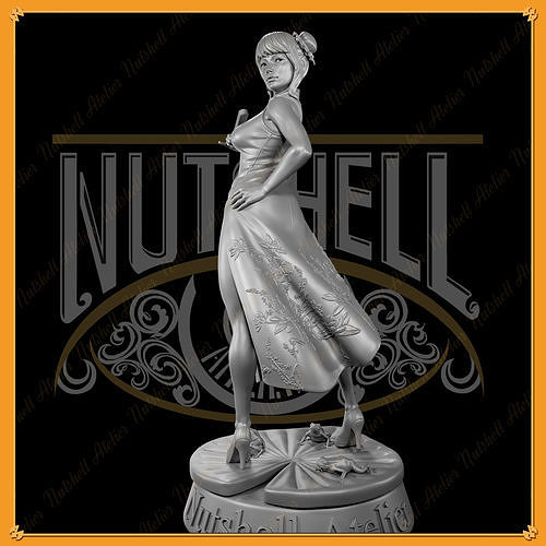 Nutshell Atelier - China Dress girl - NSFW 3D model 3D printable | CGTrader
