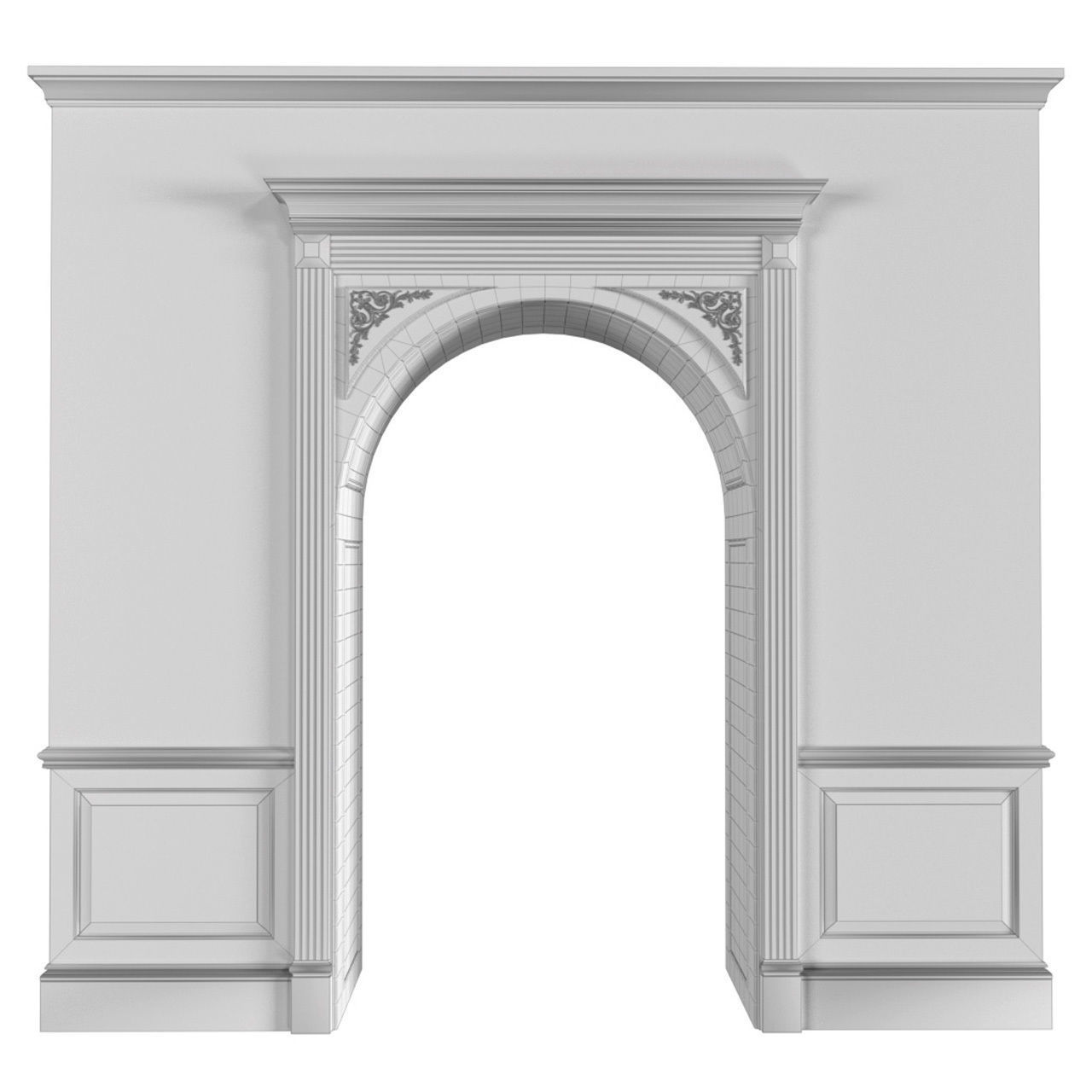 Arched doorway Interior Arched Opening Door Portal 3D model CGTrader