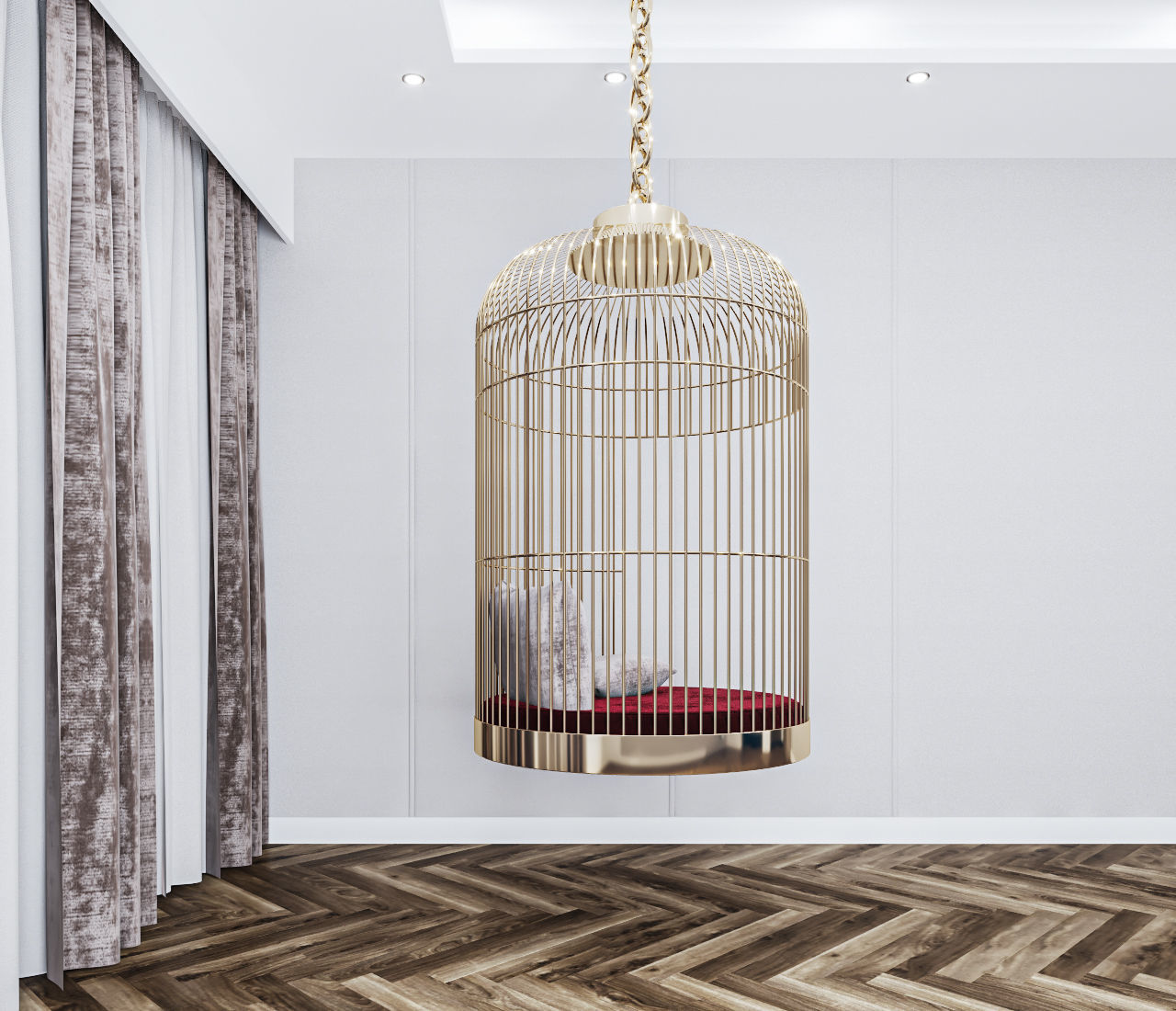 Hanged Cage Chair 01 3D model | CGTrader