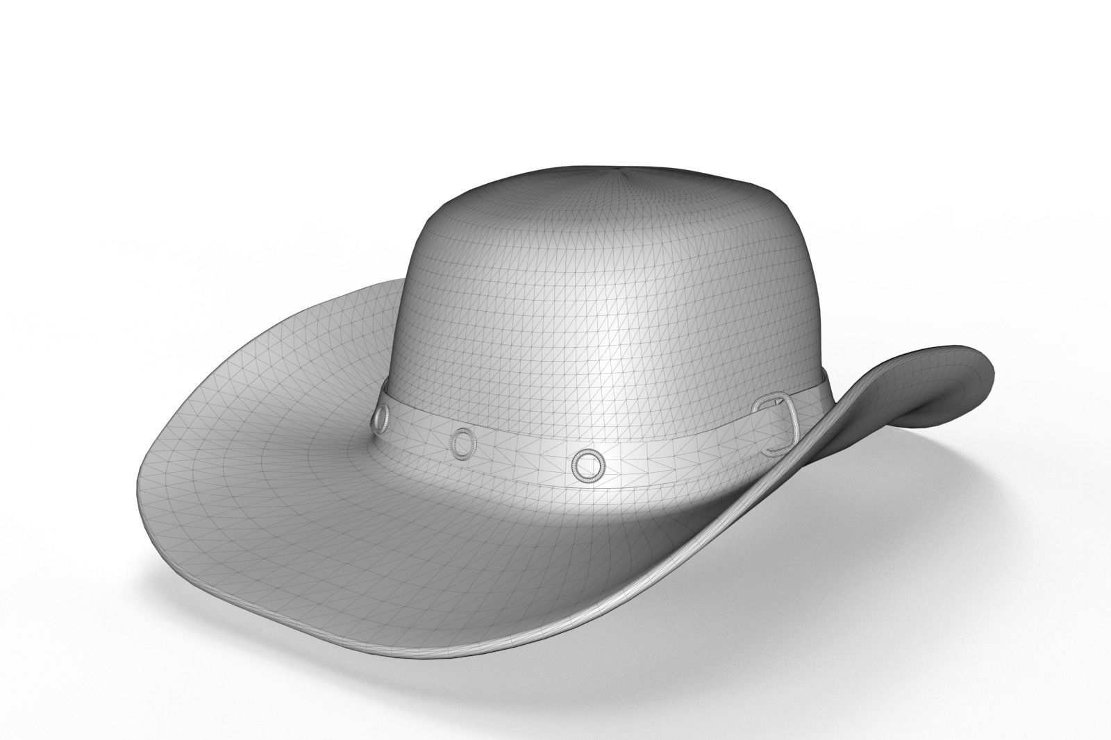 3D model cowboy hat VR / AR / lowpoly CGTrader