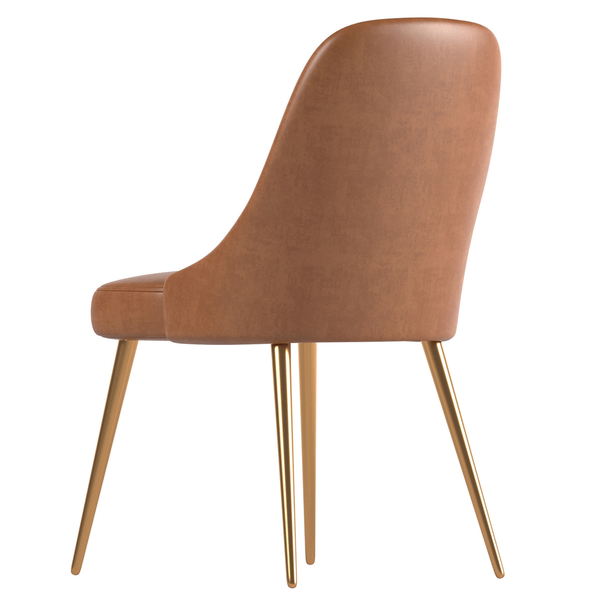 Mid Century Leather Dining Chair 3D model CGTrader