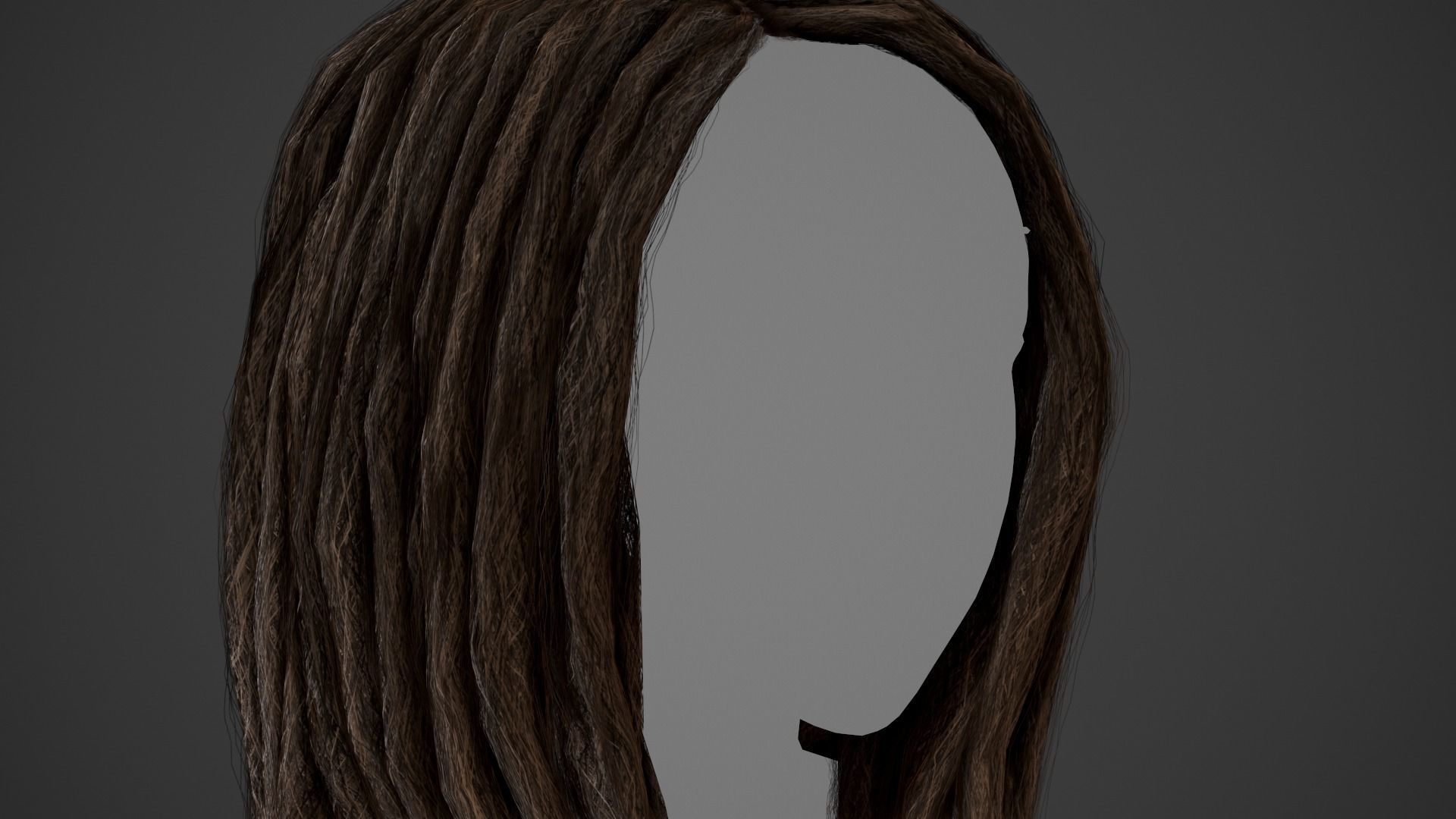 Dread Csec Model 3D model Male Hair Cards Style 10 - Dreadlocks 3 VR / AR / low-poly ...