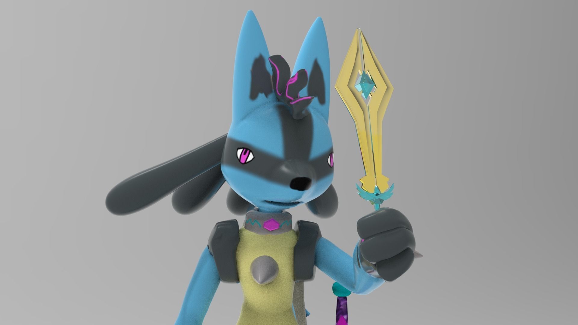3D model Lucario avatar VR / AR / low-poly | CGTrader