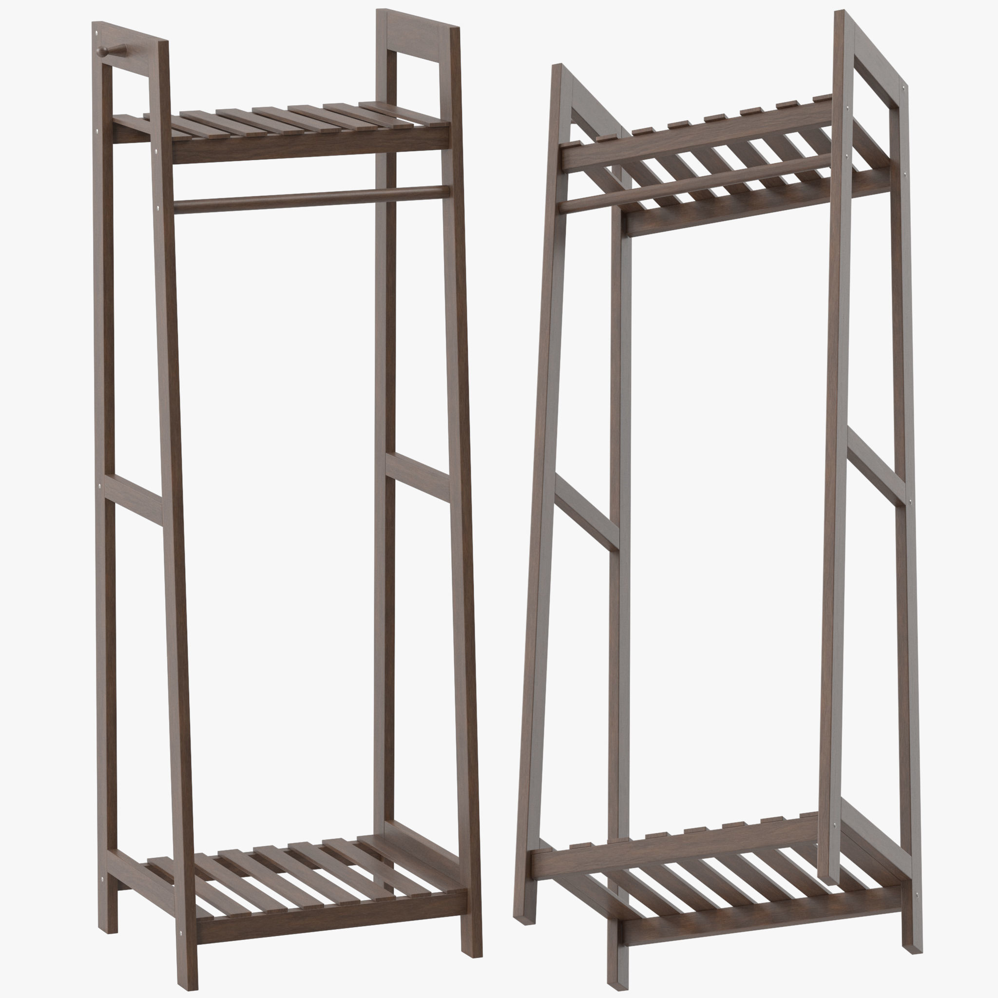 Wooden Coat Rack 3D model CGTrader