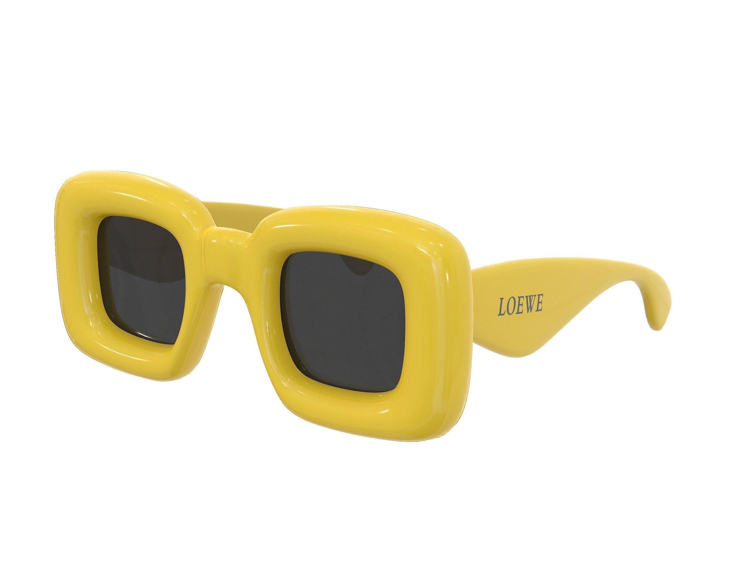 3D model Loewe Inflated Rectangular Sunglasses VR / AR / lowpoly