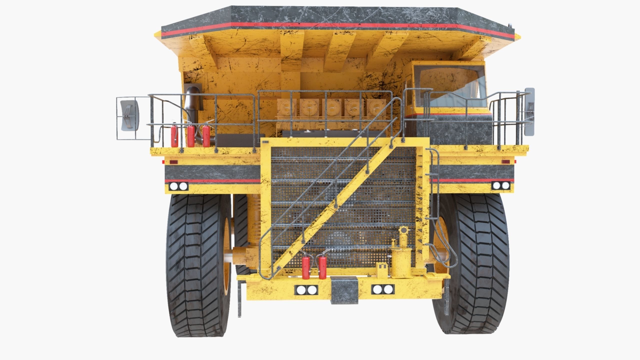 Dump Haul Mining Truck - Proper High Poly With Cabin Interior 3D model ...