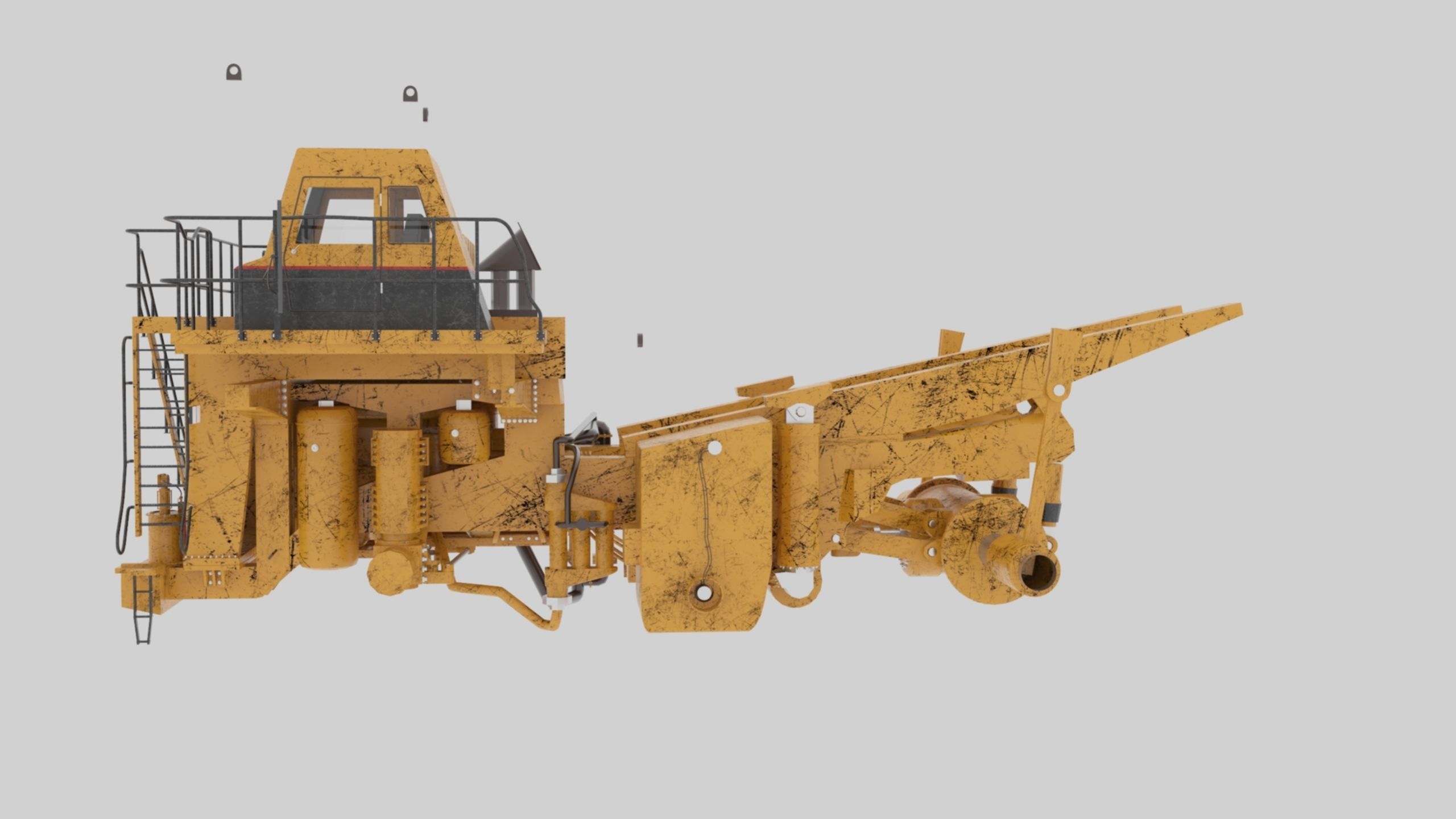 Dump Haul Mining Truck - Proper High Poly With Cabin Interior 3D model ...