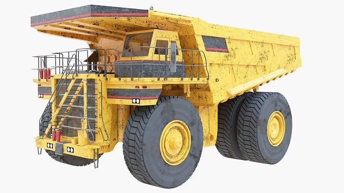 Dump Haul Mining Truck - Proper High Poly With Cabin Interior 3D model ...