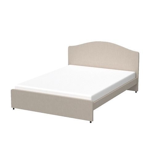Ikea Hauga Upholstered Bed Frame 3D model CGTrader