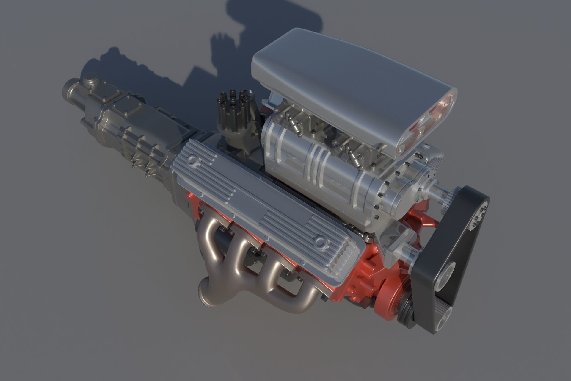 Chevrolet Big Block 454 Supercharger 3D model 3D printable CGTrader