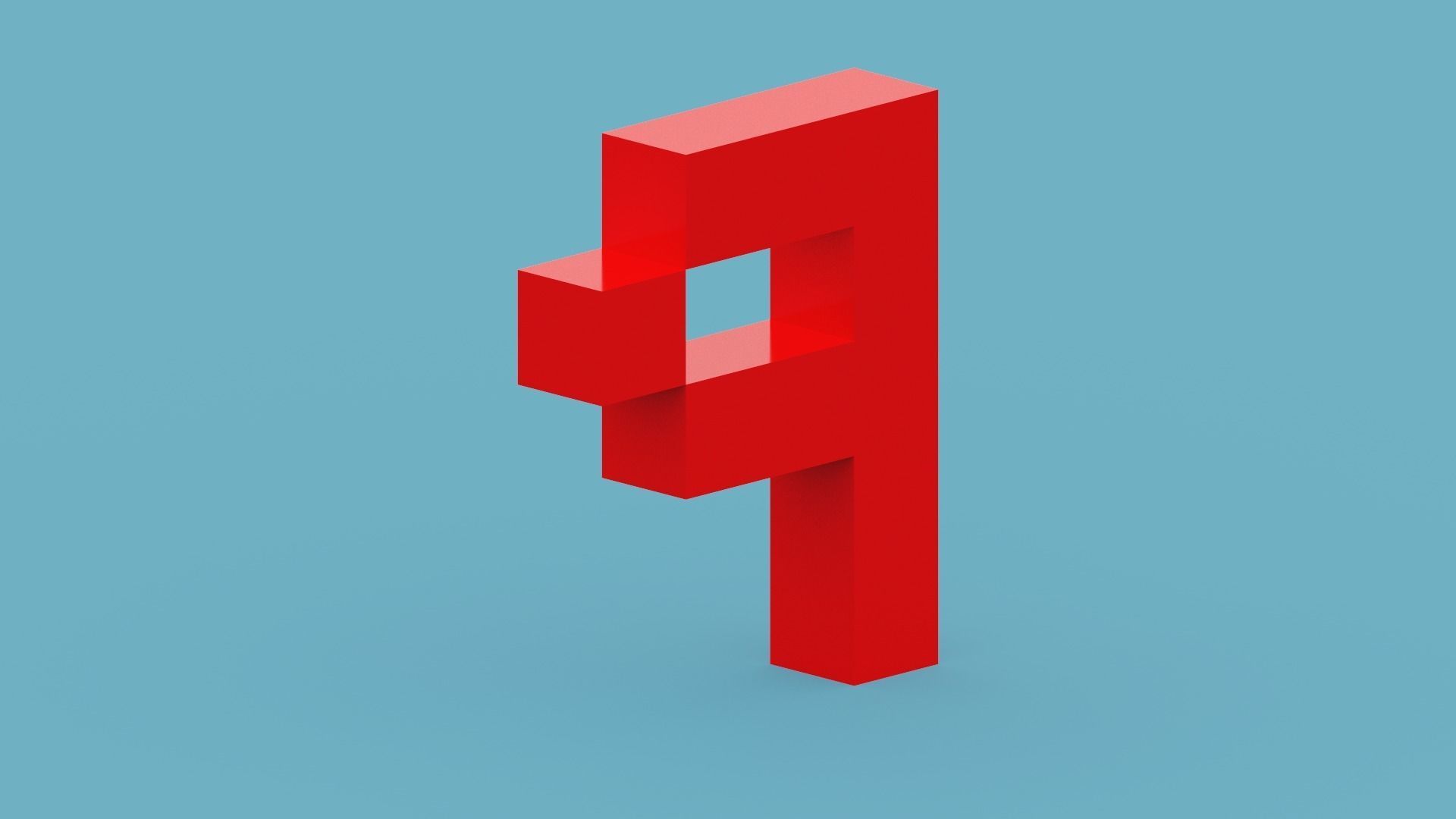 3D model Pixel Letter P VR / AR / low-poly | CGTrader