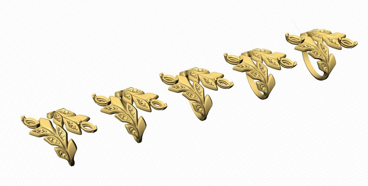 Vine Bypass Ring 3D model 3D printable | CGTrader