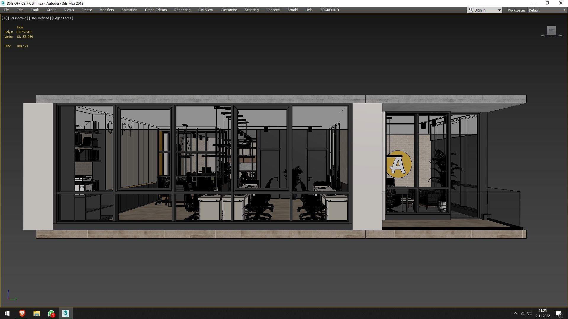 Office interior design 3D model | CGTrader