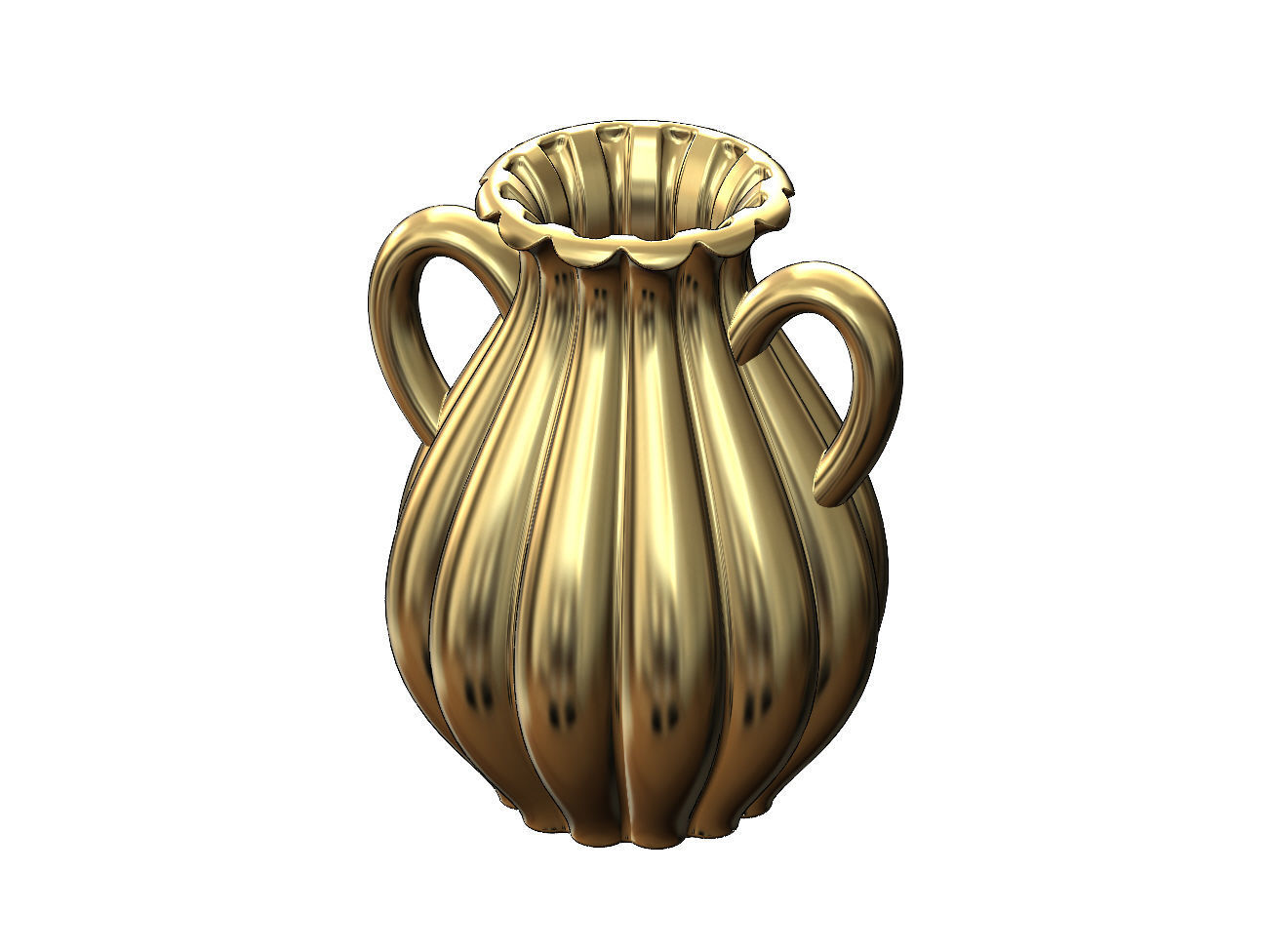 Ribbed classic urn and vase 3D model 3D printable CGTrader