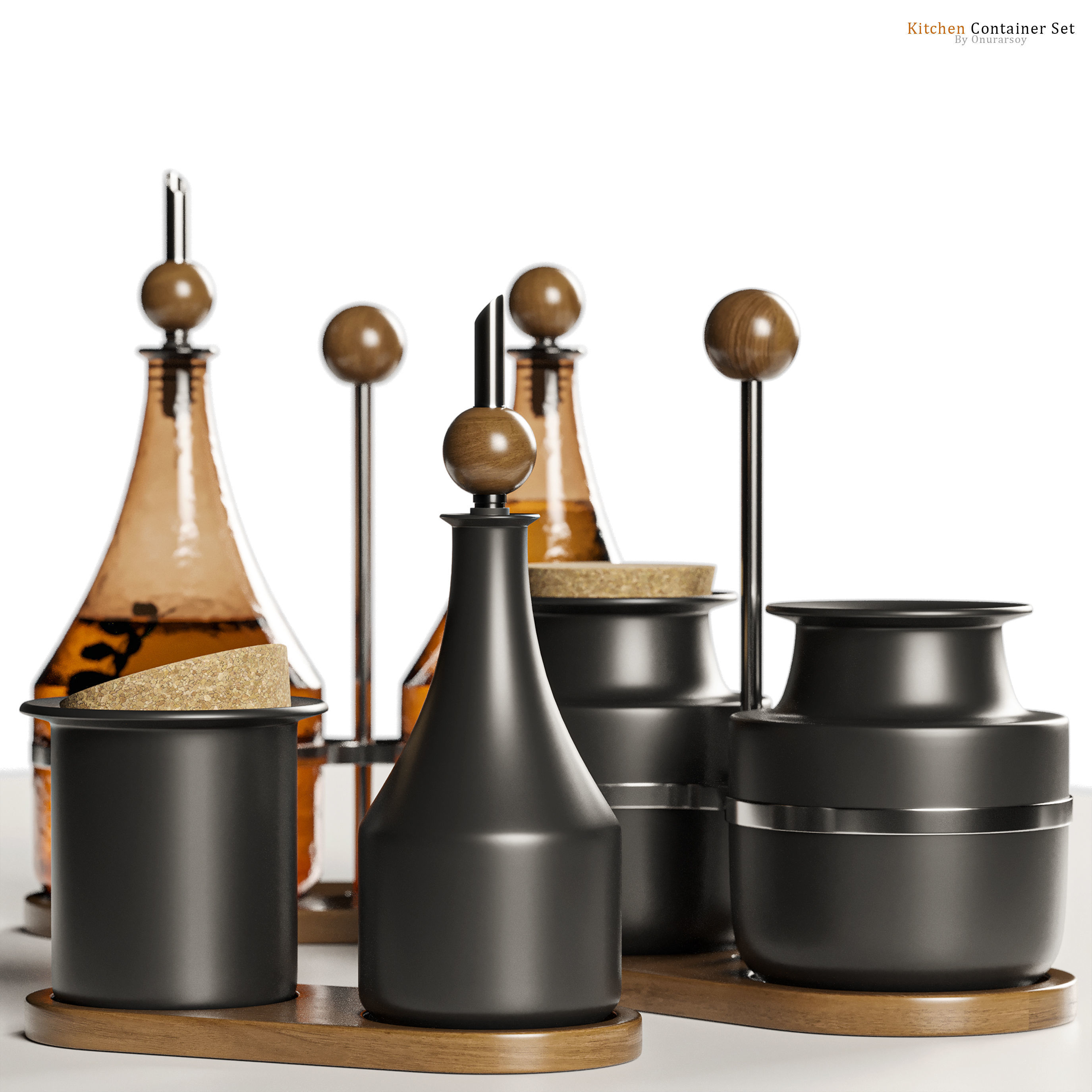 Ikea Krosamos Kitchen Container Set 3D model CGTrader