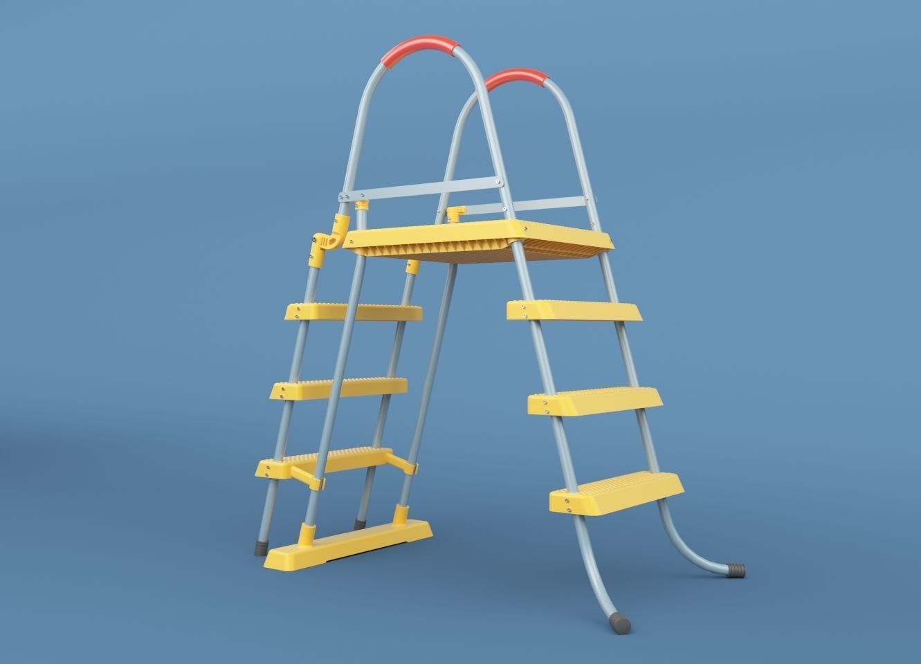 Bestway Pool Ladder 3 step 3D model CGTrader
