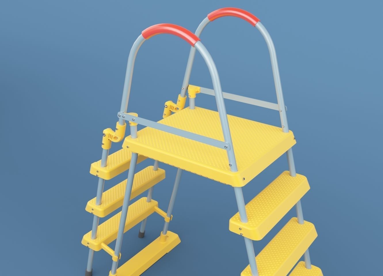 Bestway Pool Ladder 3 step 3D model CGTrader