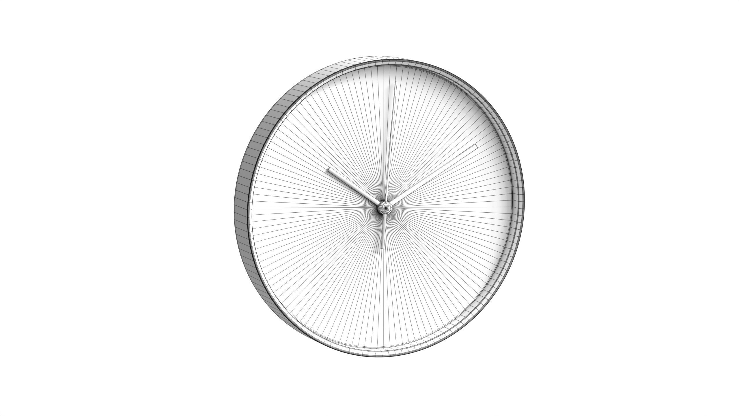 Analog Wall Clock White 3D model rigged CGTrader