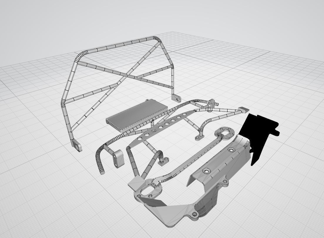 10th scale RC Drift Car Rhinomax II scale accessories pack 3D model 3D printable CGTrader