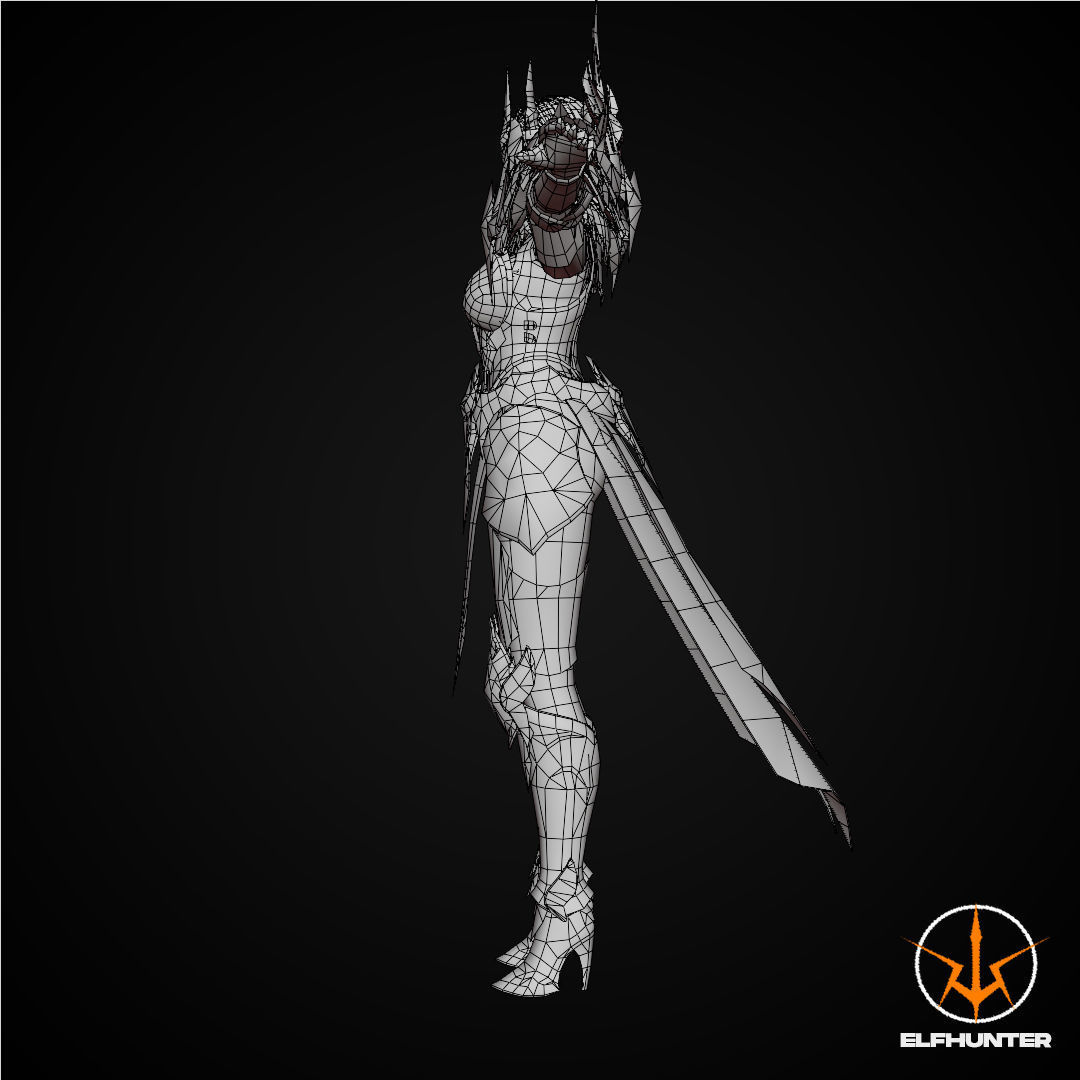 3D model EXCLUSIVE EDITION RIGGED CHARACTER ELF QUEEN DOMINANT VR / AR ...