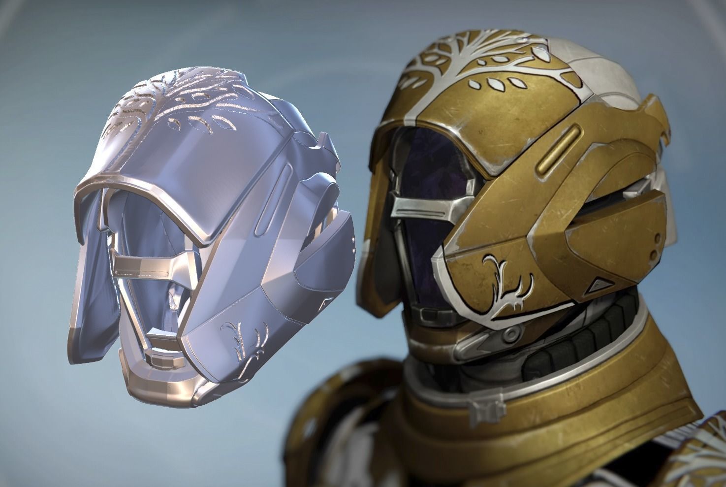 Complete ARMOR WARLOCK Cosplay Helmet IRON BANNER DESTINY 3D model 3D