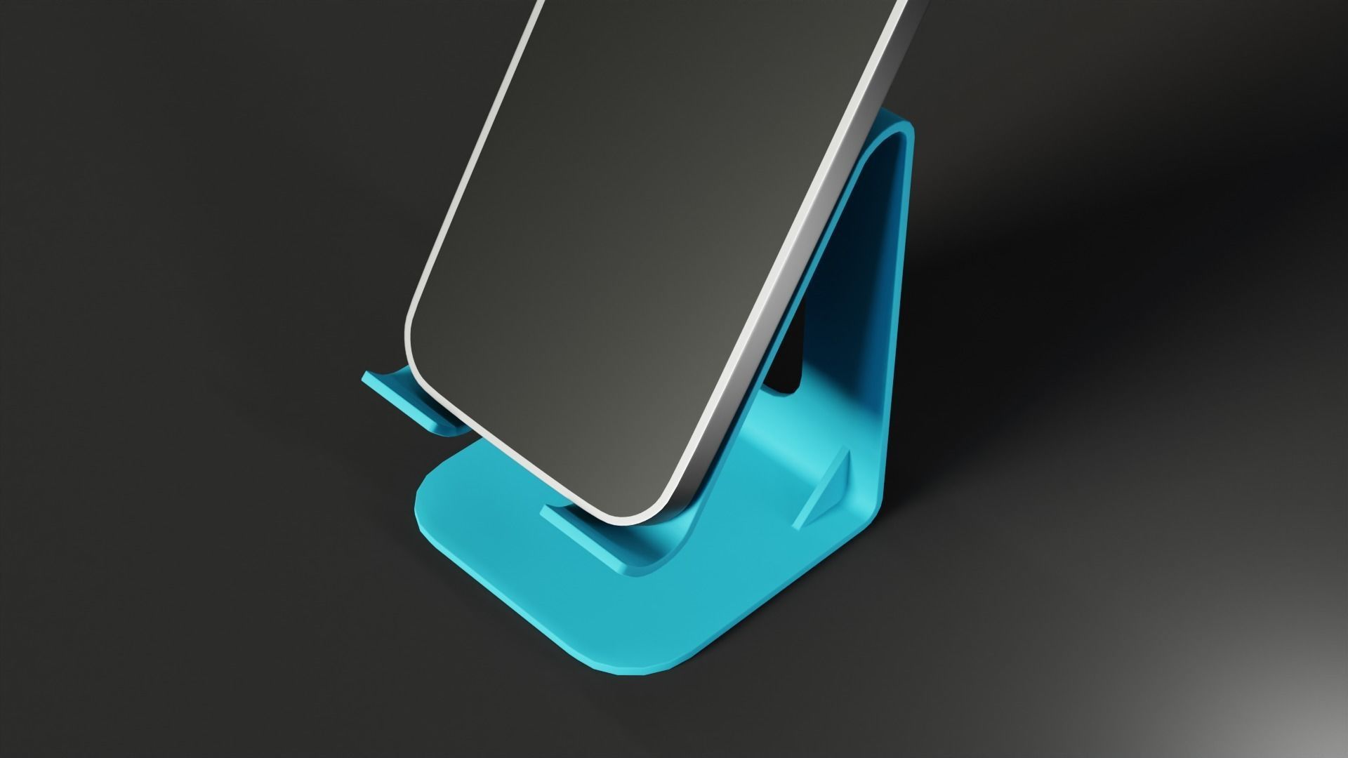 Sleek 3D Printable Phone Stand 3D model 3D printable CGTrader