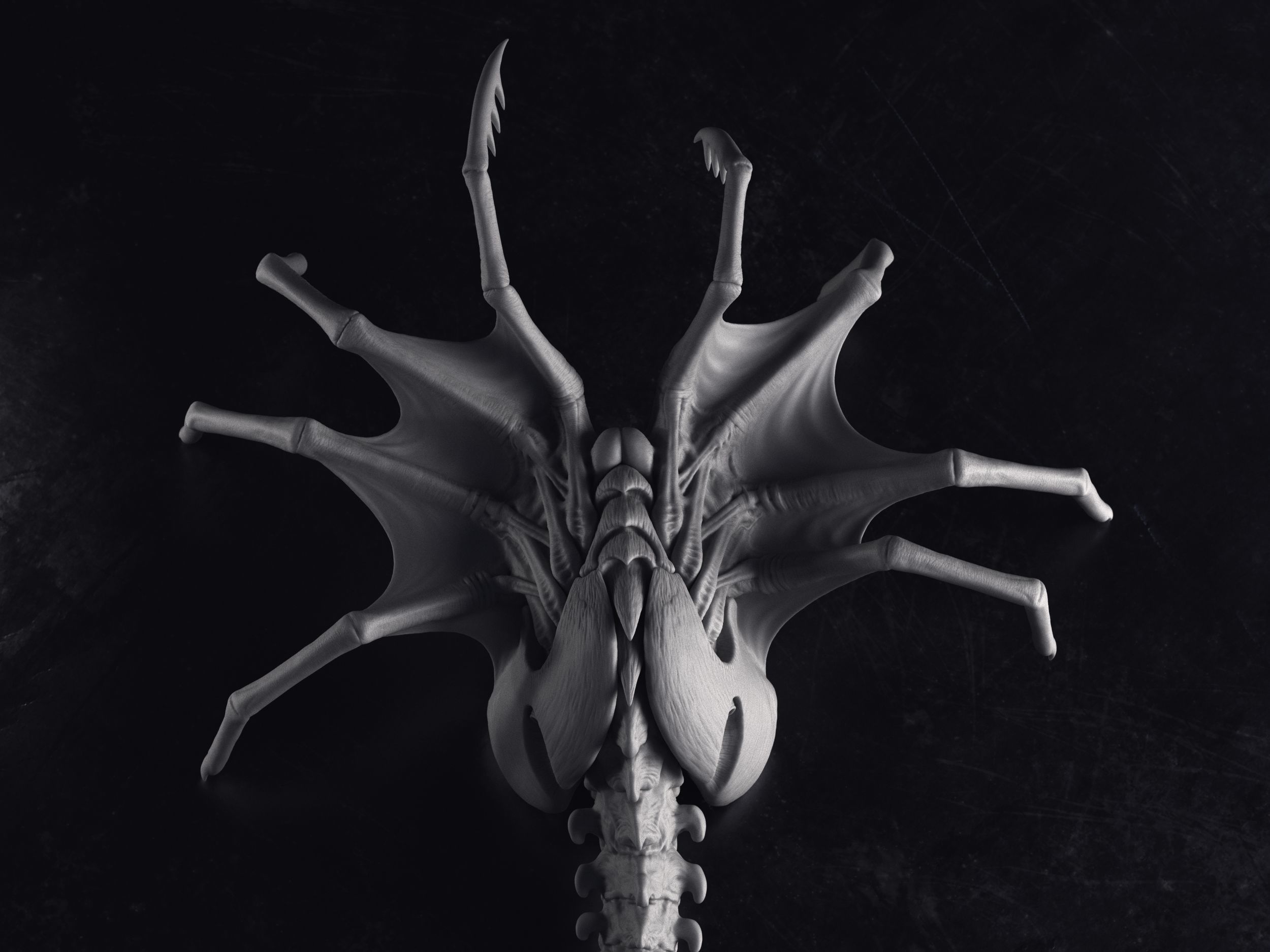 Alien Queen FaceHugger Sculpture Printable 3D Model 3D model 3D