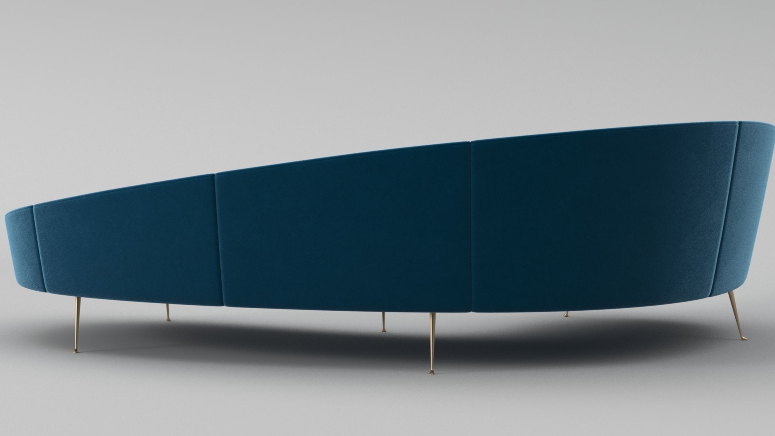 Ico Parisi Style Modern Curved Sofa 02 With Pro Studio Scene 3D model ...