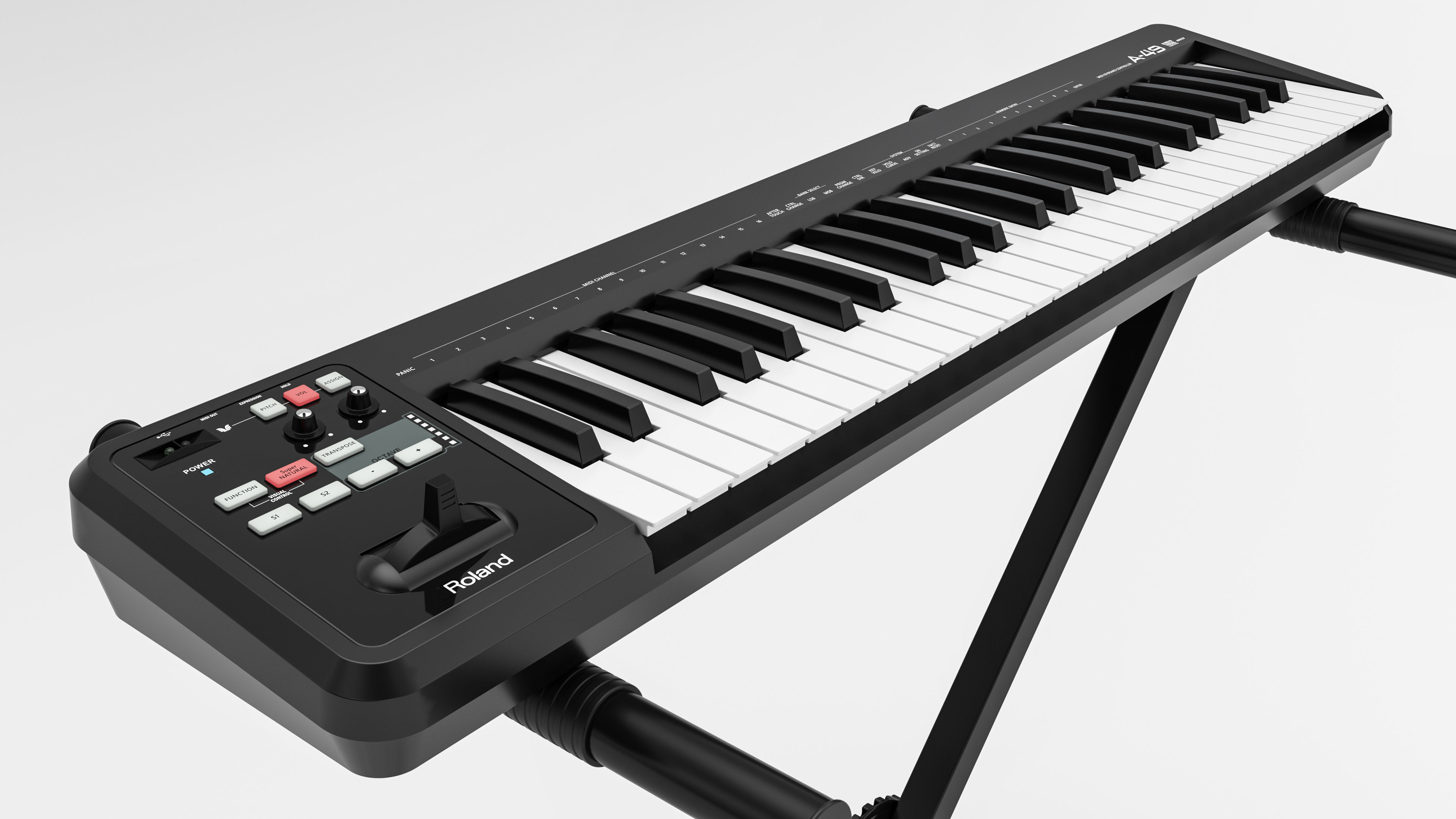 Roland A-49 MIDI Keyboard Controller 3D model | CGTrader