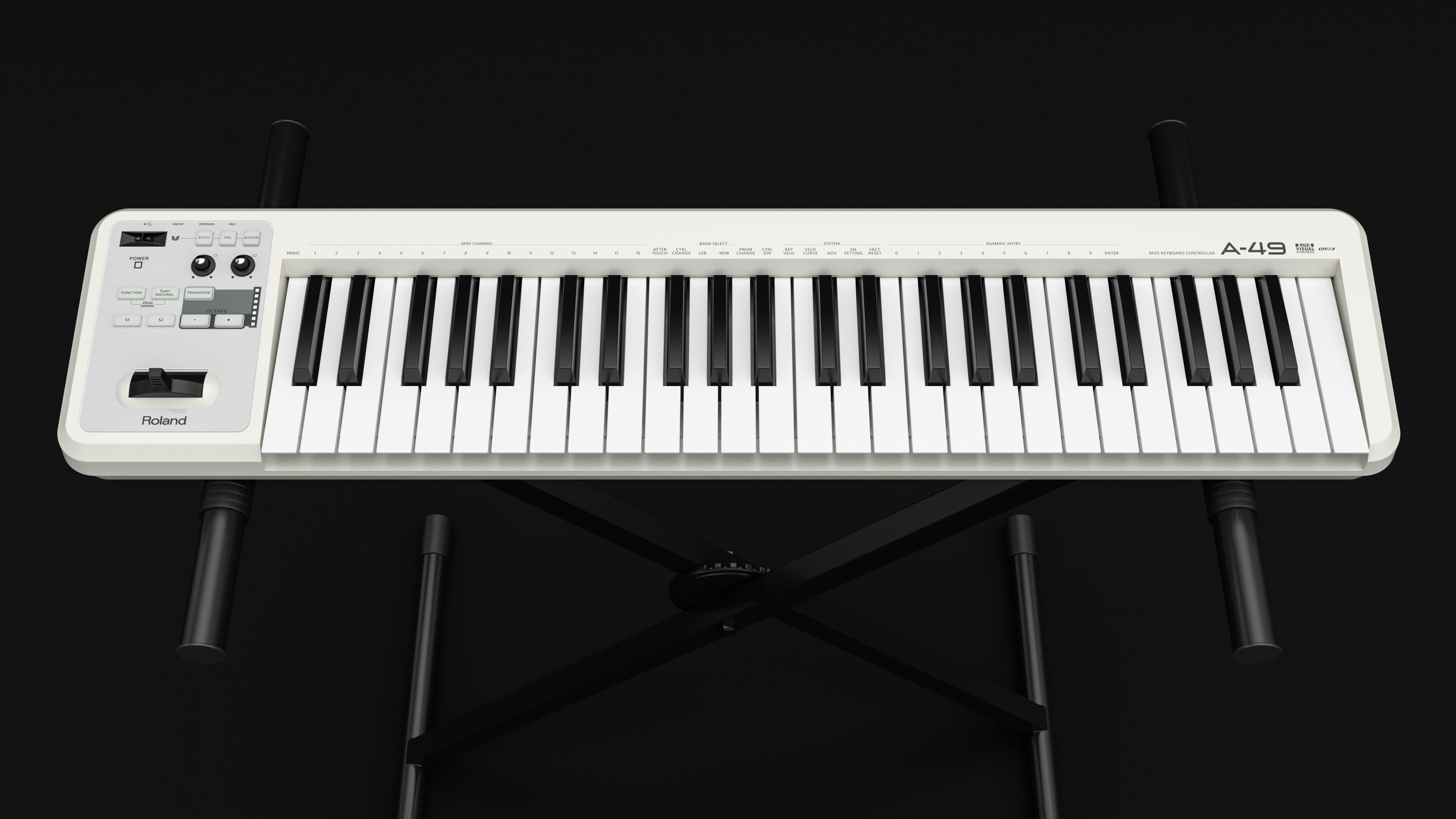 Roland A-49 MIDI Keyboard Controller 3D model | CGTrader