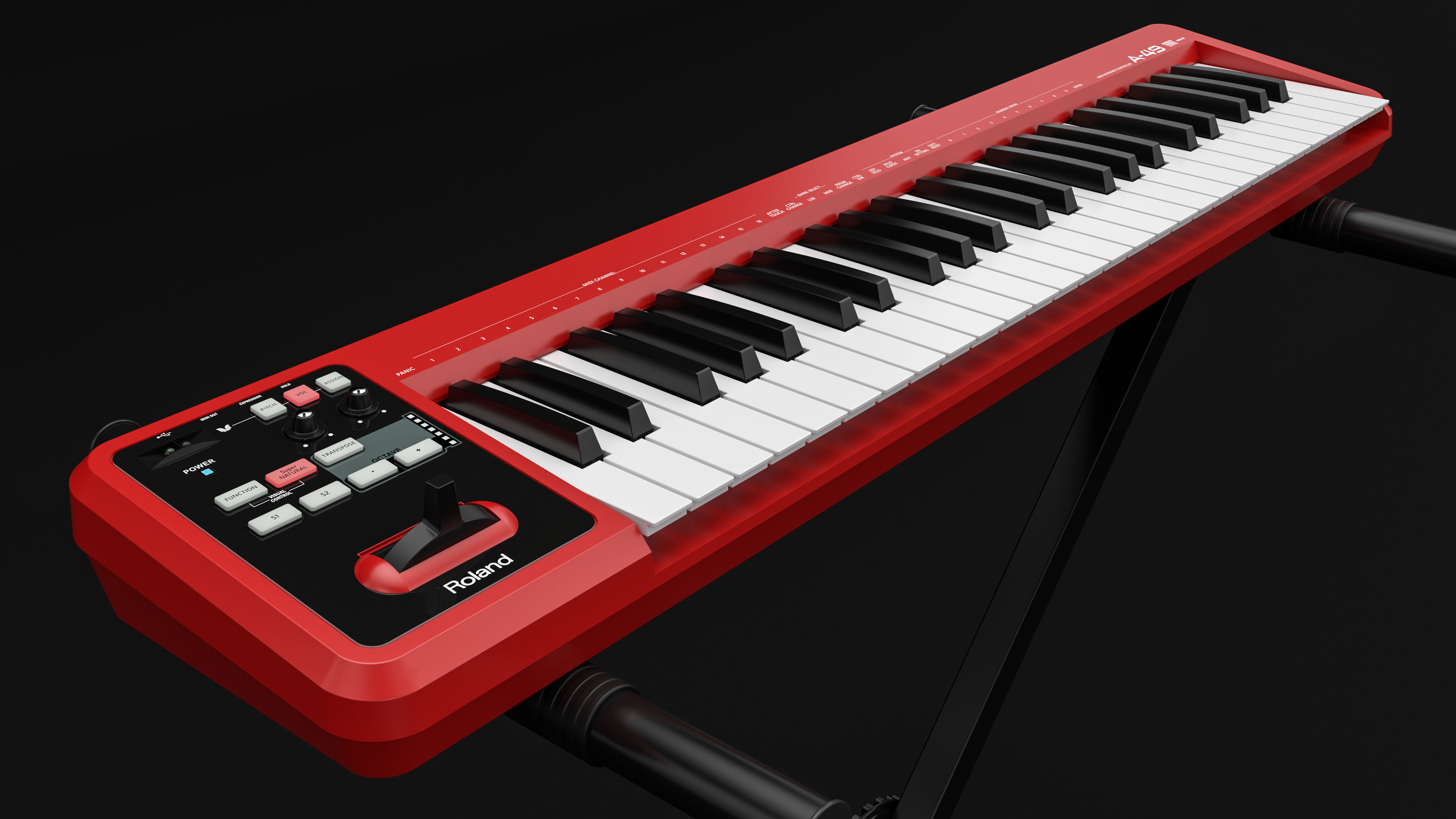 Roland A-49 MIDI Keyboard Controller 3D model | CGTrader