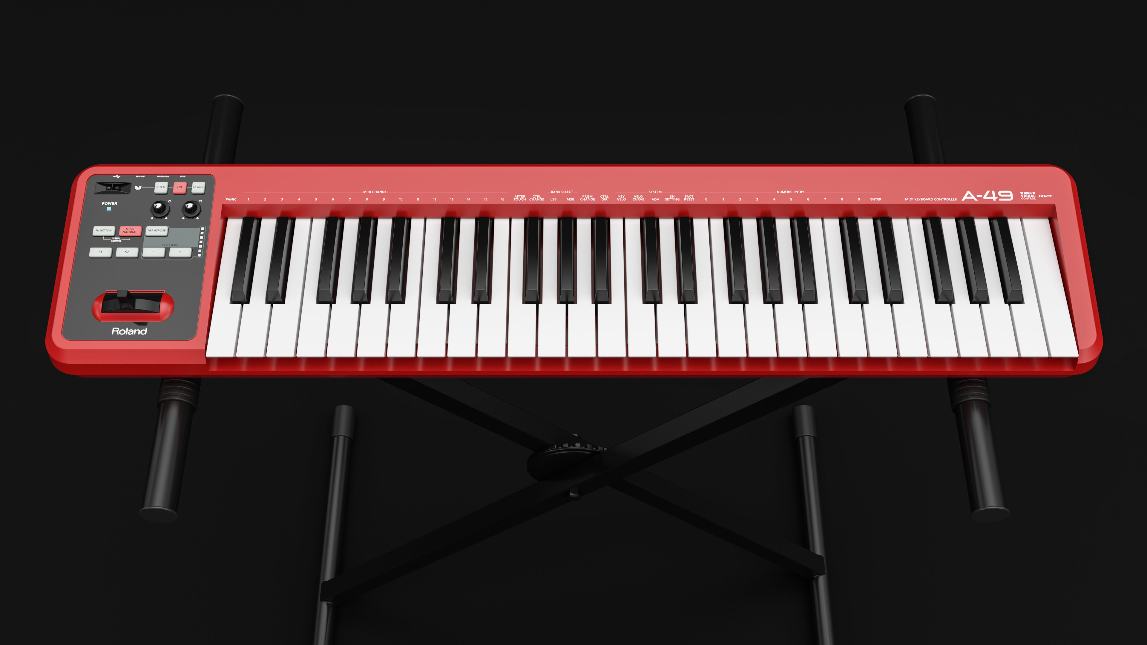 Roland A-49 MIDI Keyboard Controller 3D model | CGTrader