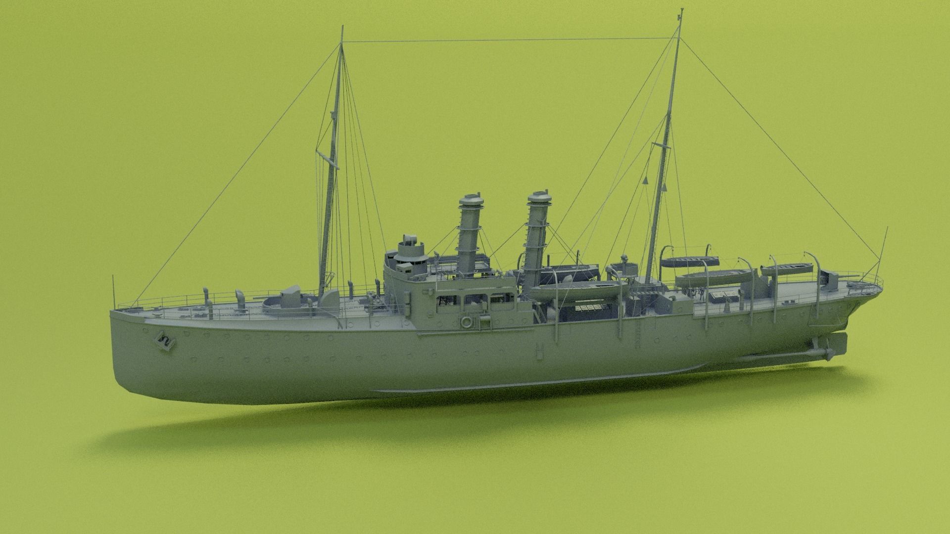 3D model Gunboat SMS Panther VR / AR / low-poly | CGTrader