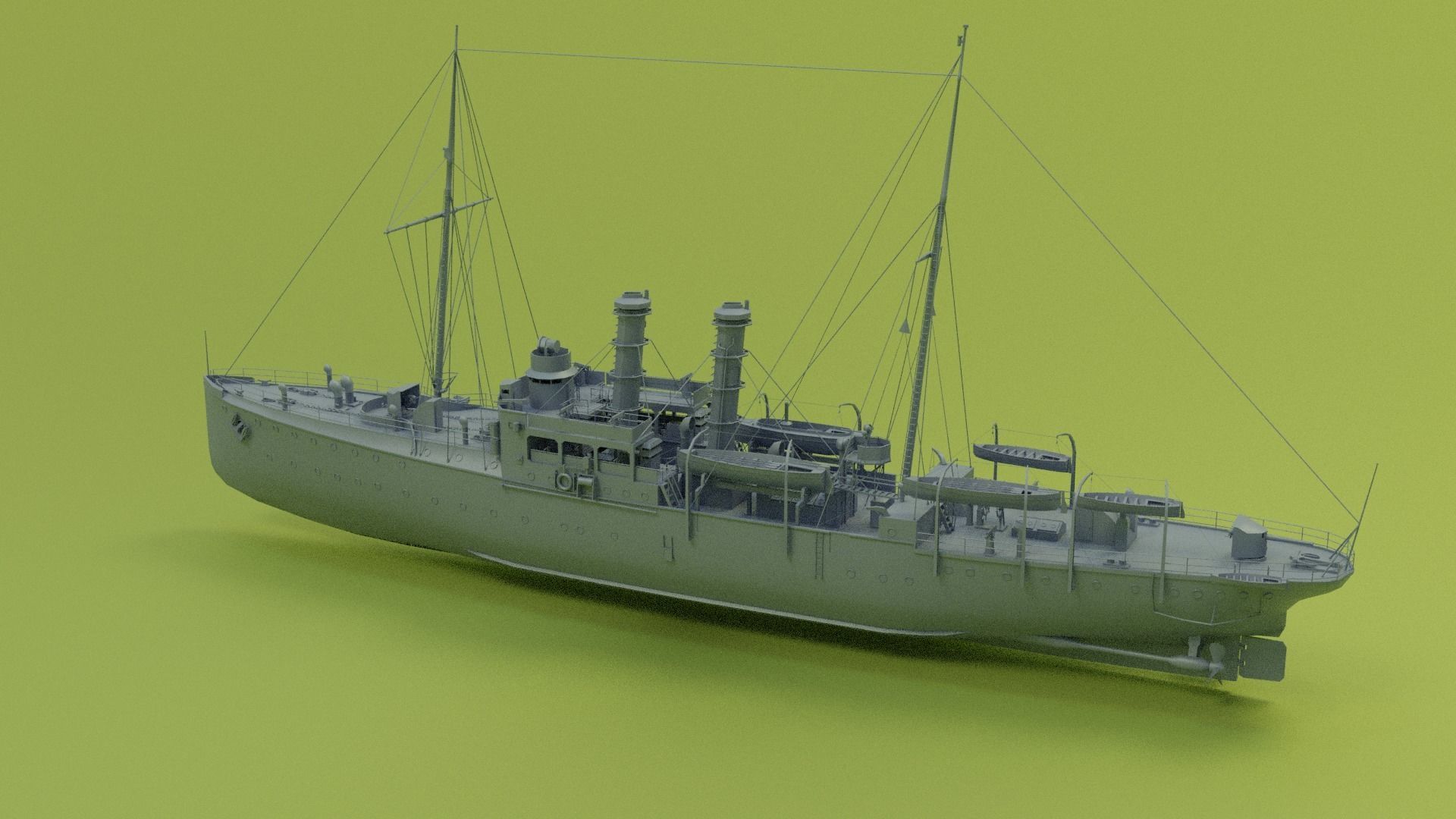 3D model Gunboat SMS Panther VR / AR / low-poly | CGTrader