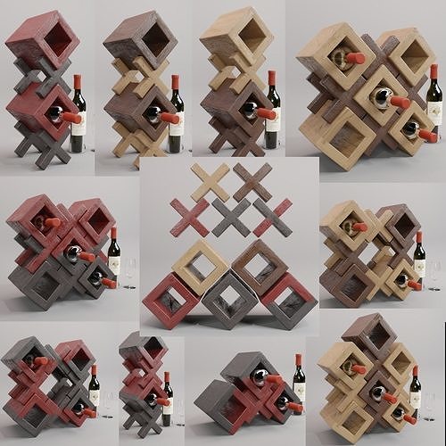 Wine Rack 3D Wine Shelf XO-1 3D model | CGTrader