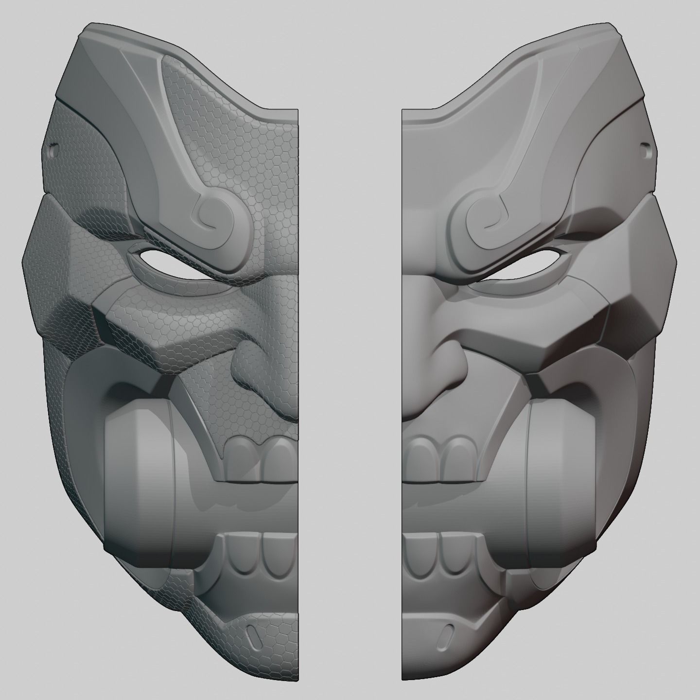 Motorized Cyberdemon Genji Helmet from Overwatch 2 3D model 3D ...