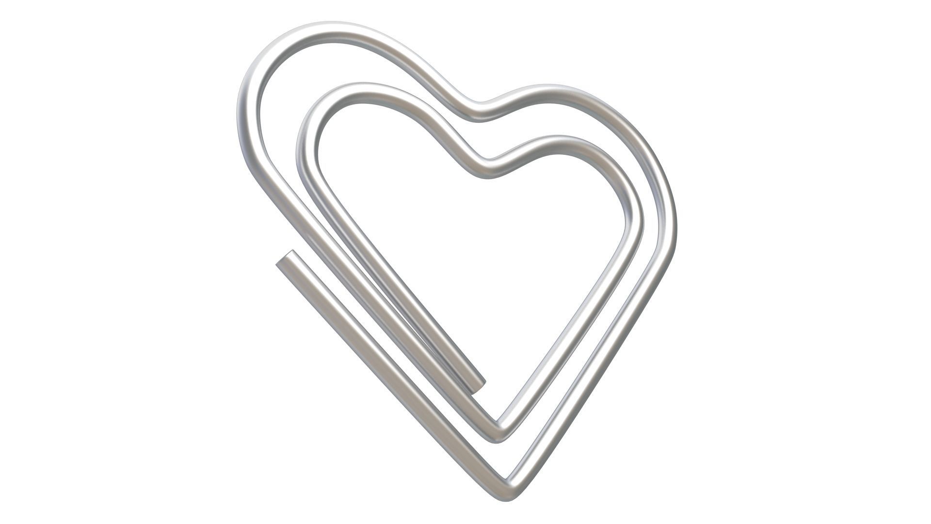 Paper Clip Heart Shape Collection 3D model CGTrader