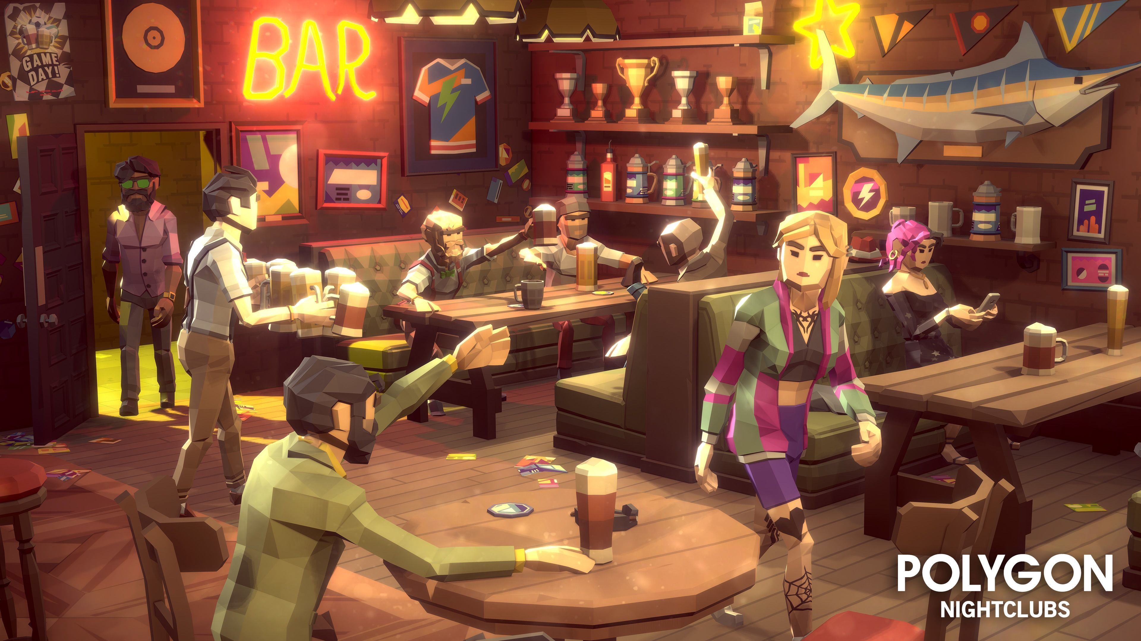 Poly Club 3D model POLYGON - Nightclubs VR / AR / low-poly | CGTrader