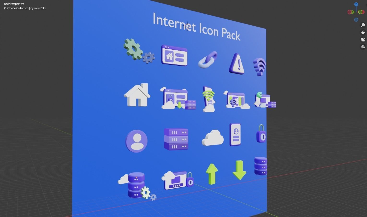 3D model Low Poly Internet Icon Pack 3D Model VR / AR / low-poly | CGTrader
