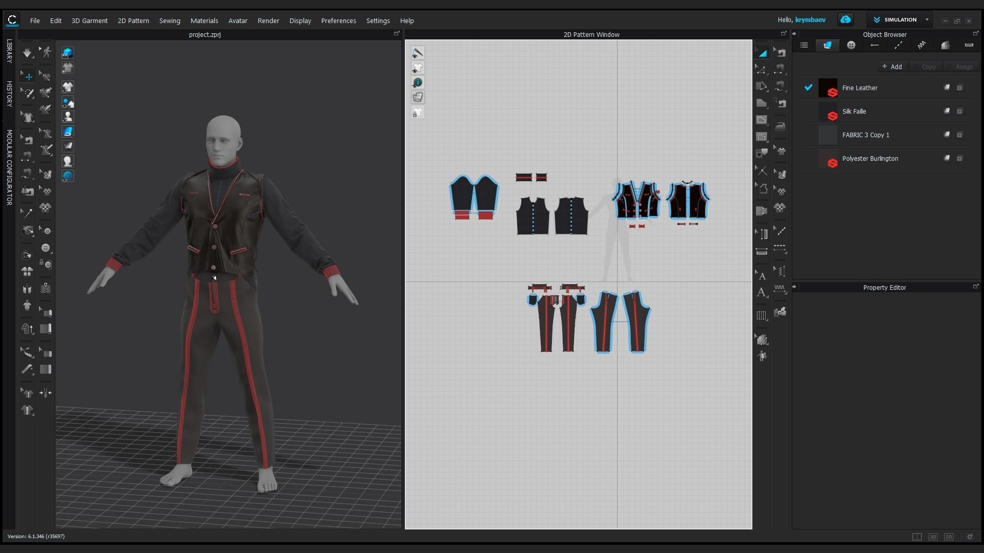 Mens two-piece suit Marvelous Designer project 3D model | CGTrader